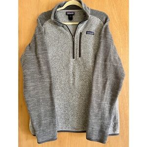 Men’s Patagonia quarter-zip fleece. Gray. XL